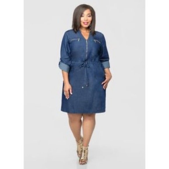 Ashley Stewart Dresses & Skirts - Ashley Stewart 100% cotton denim dress 24